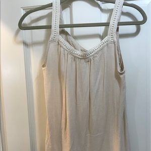 Cream flowy tank